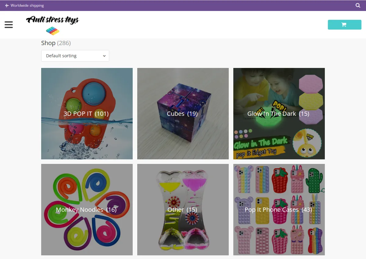 Store homepage
