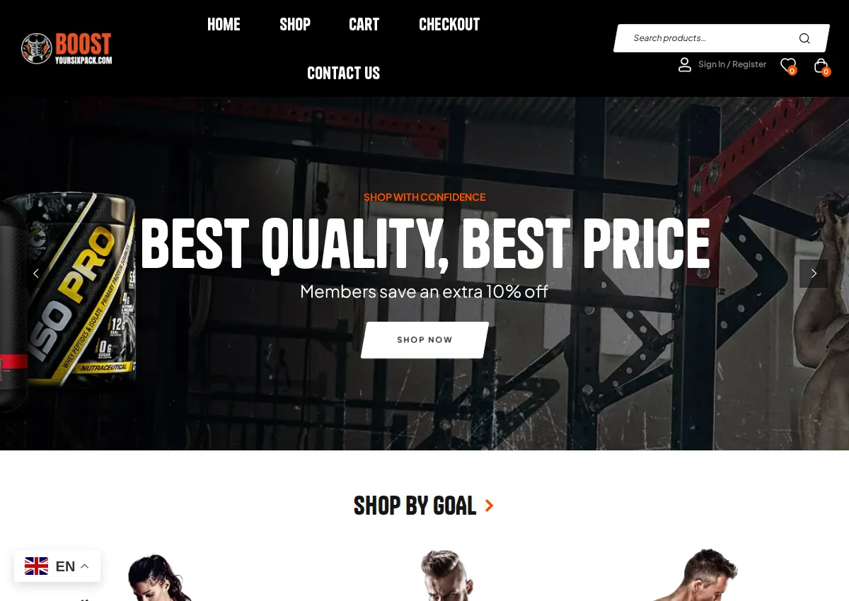 Store homepage