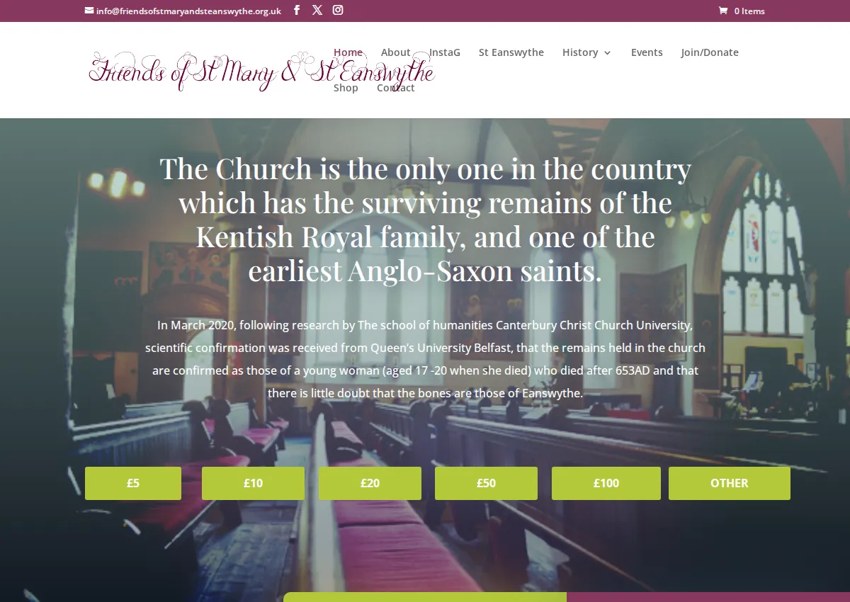 Store homepage