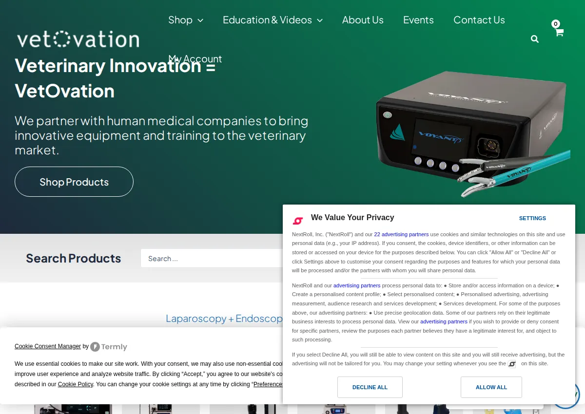 Store homepage