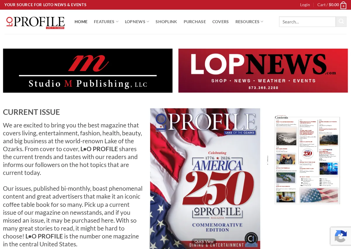 Store homepage