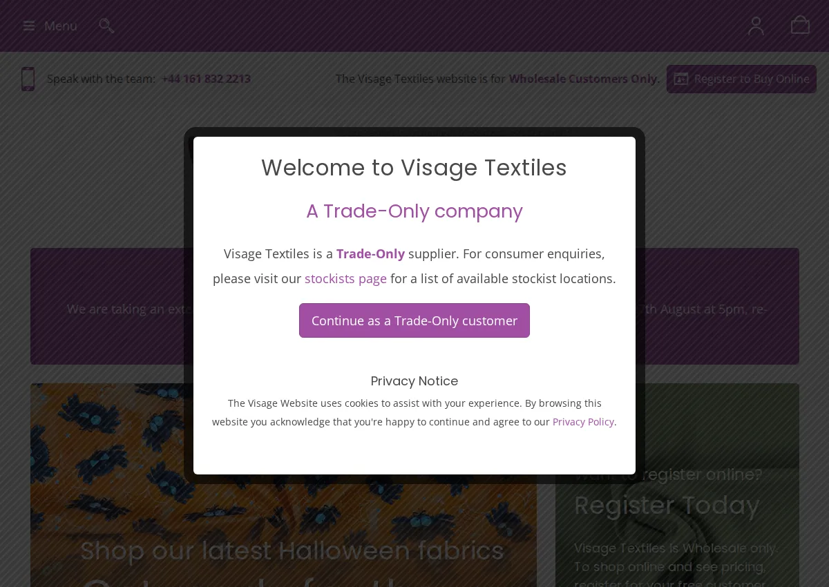 Store homepage