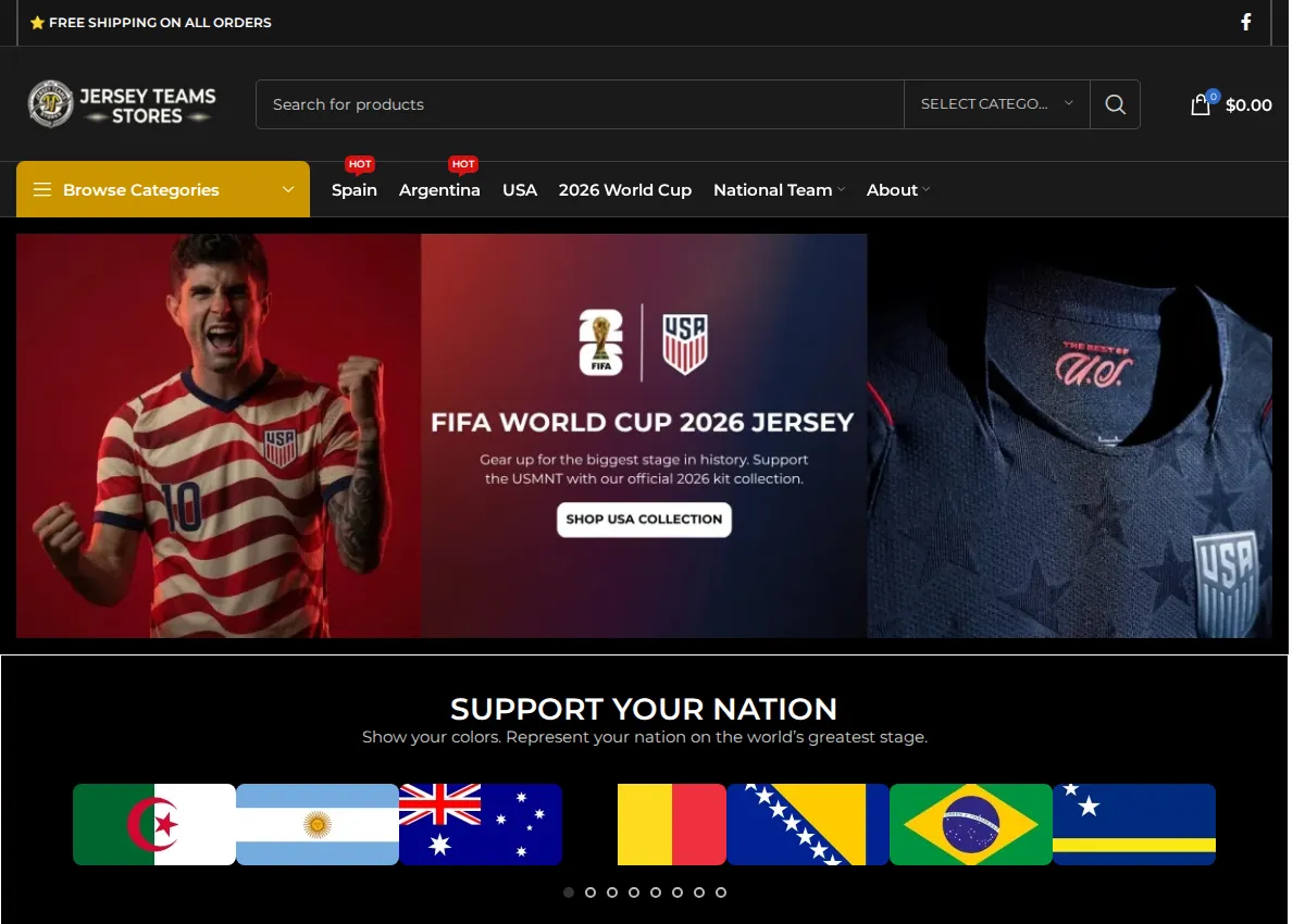 Store homepage