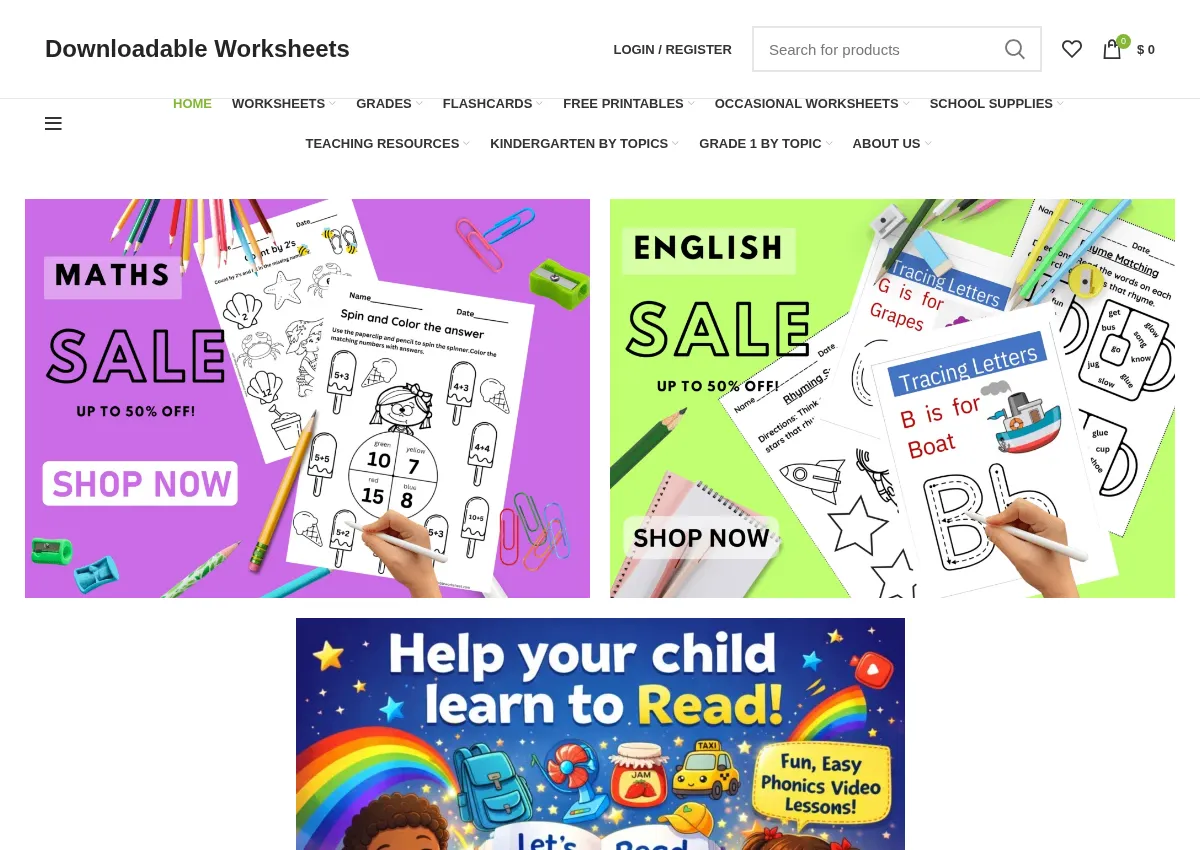 Store homepage