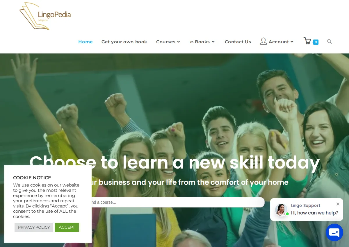 Store homepage