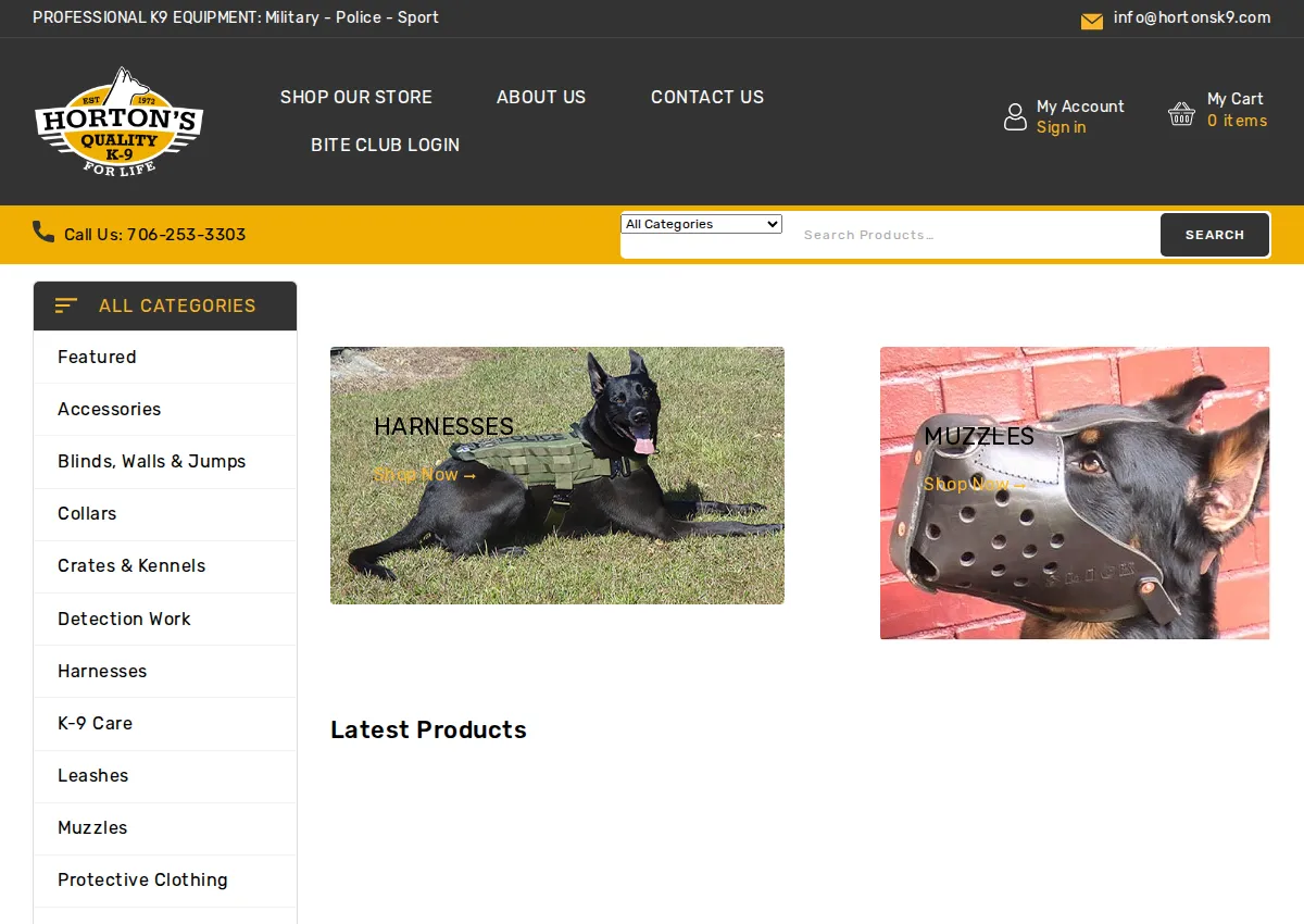Store homepage