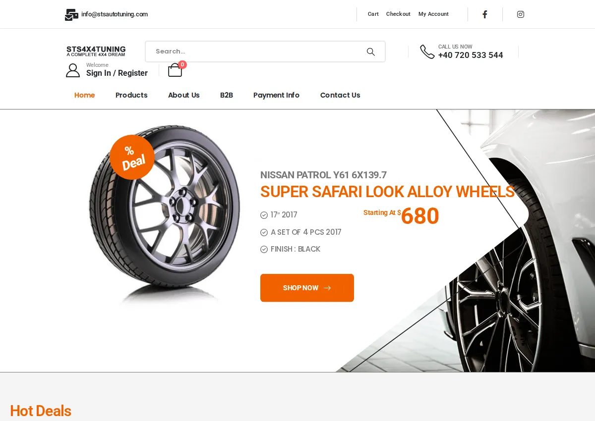 Store homepage