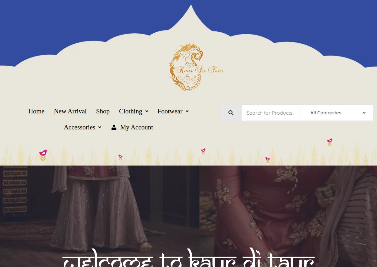 Store homepage