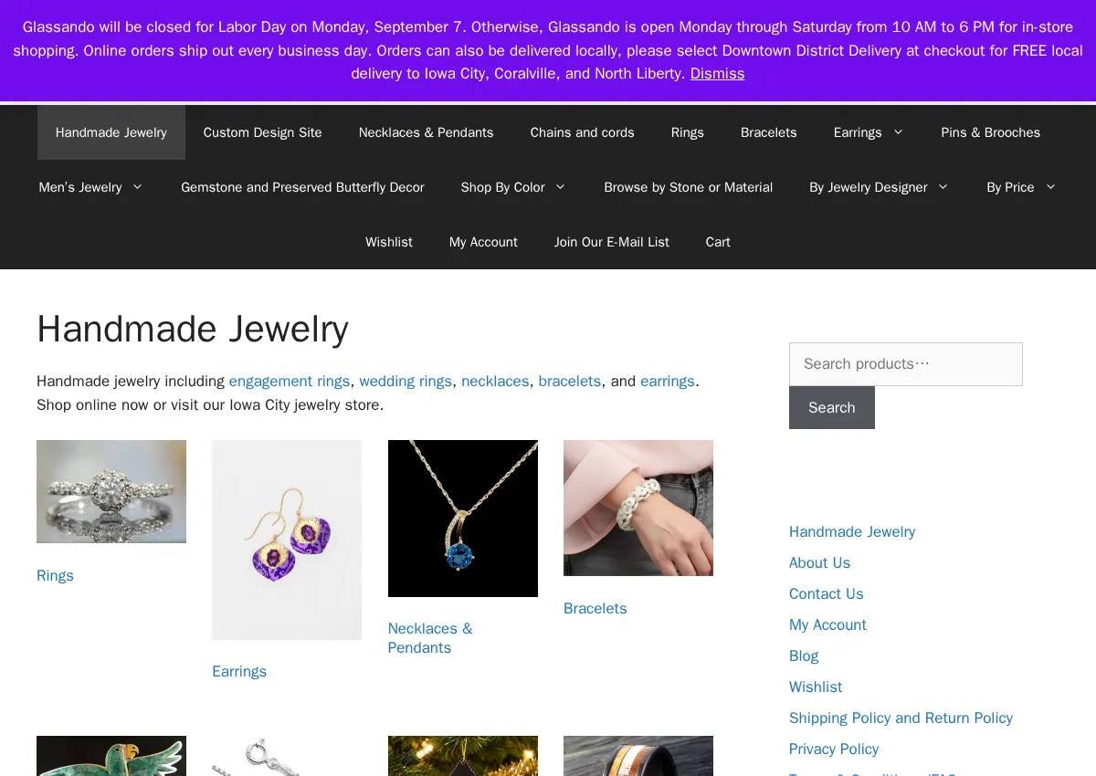 Store homepage