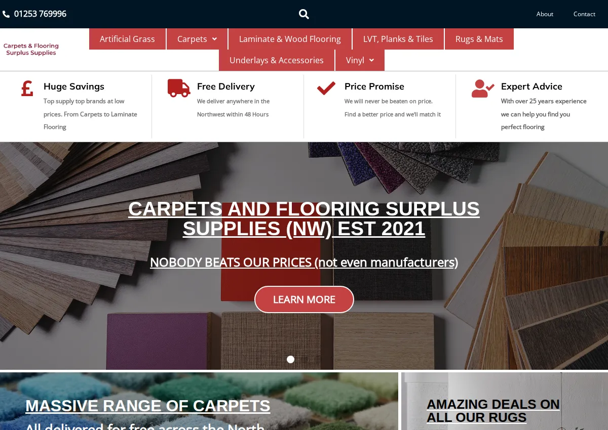 Store homepage