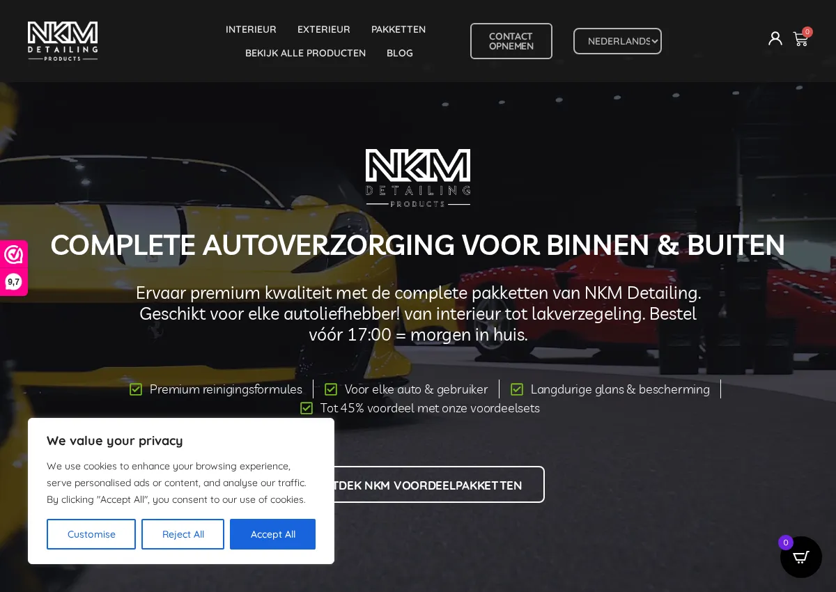 Store homepage