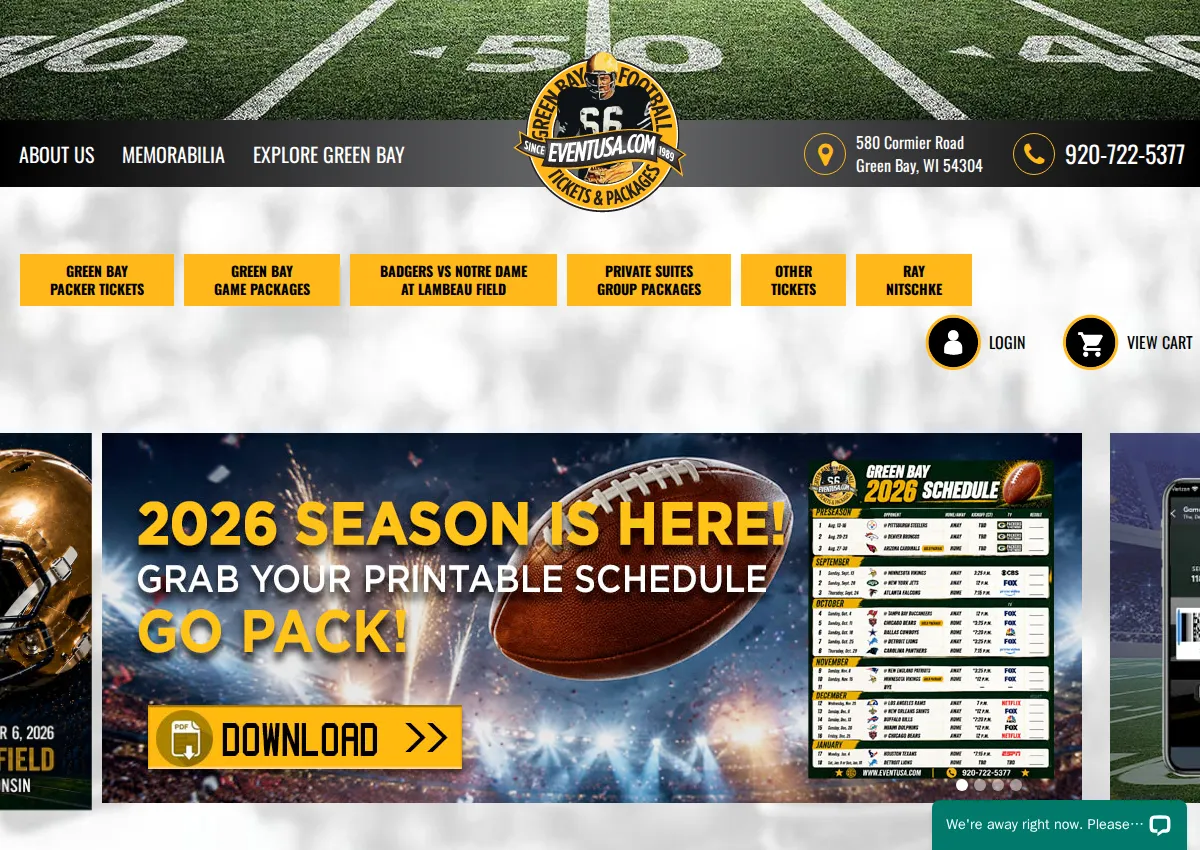 Store homepage