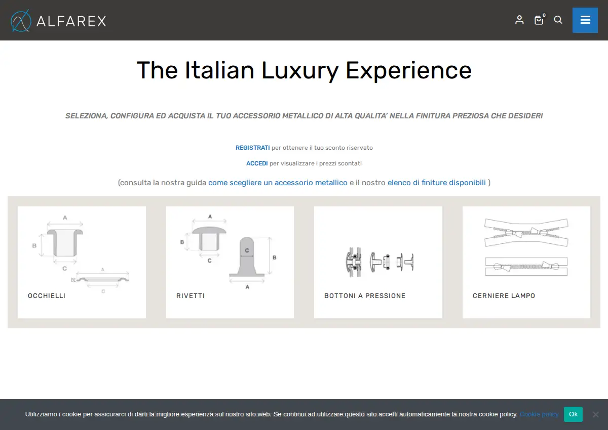 Store homepage