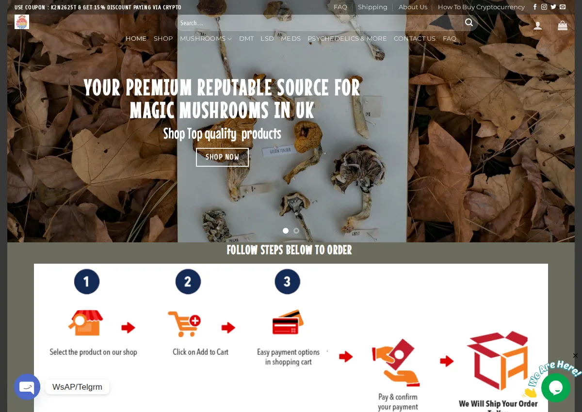 Store homepage