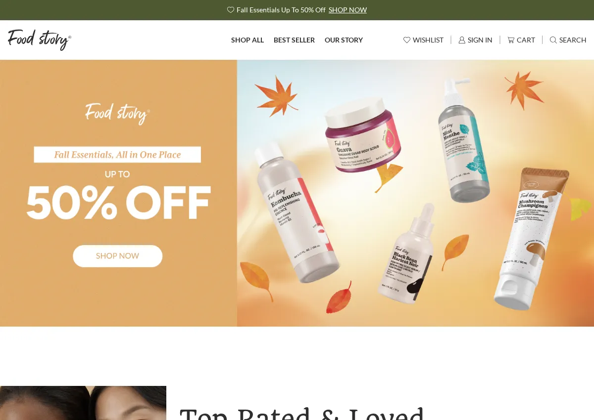 Store homepage