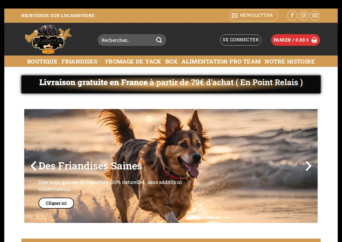 Store homepage