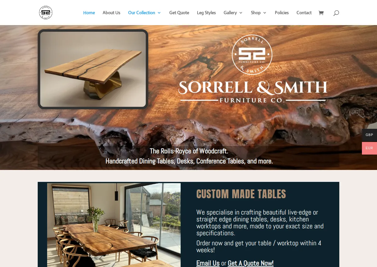 Store homepage