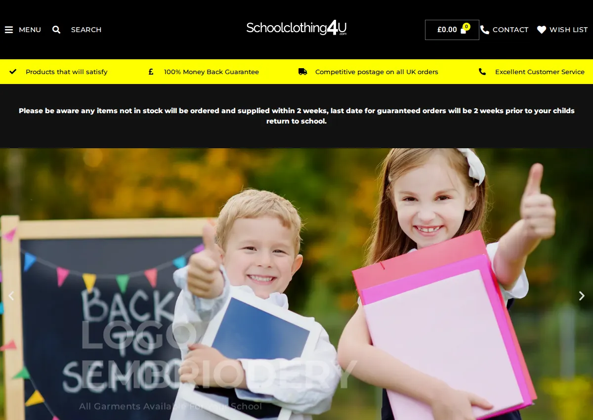 Store homepage