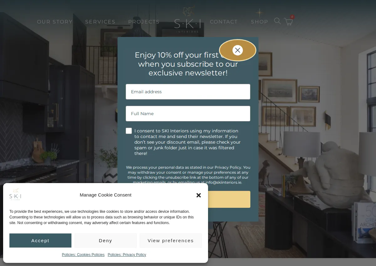 Store homepage