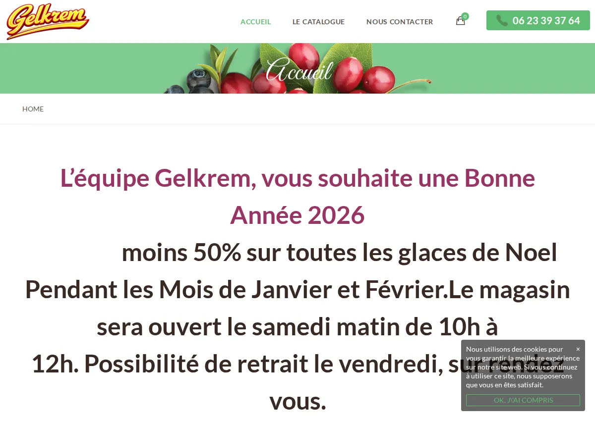 Store homepage