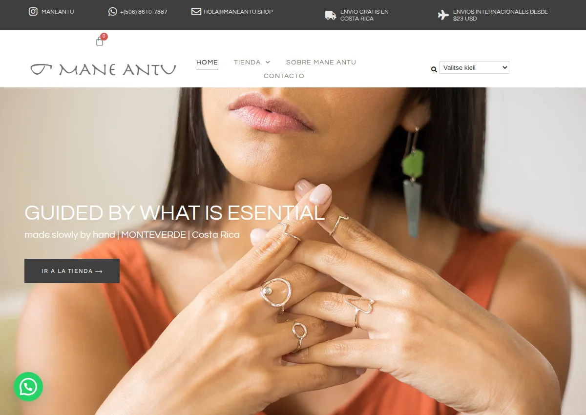 Store homepage