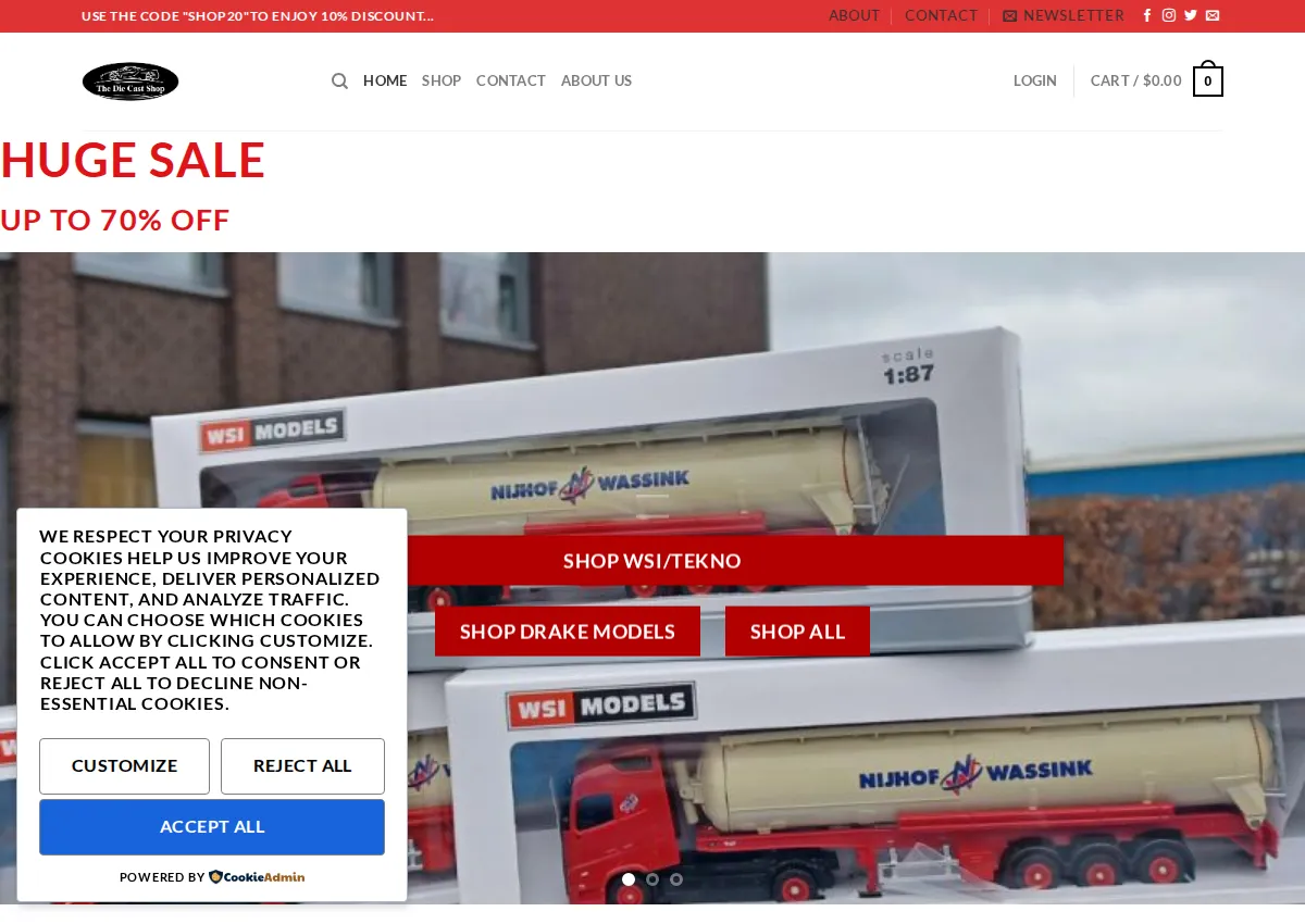 Store homepage