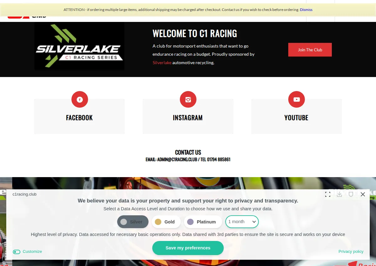 Store homepage