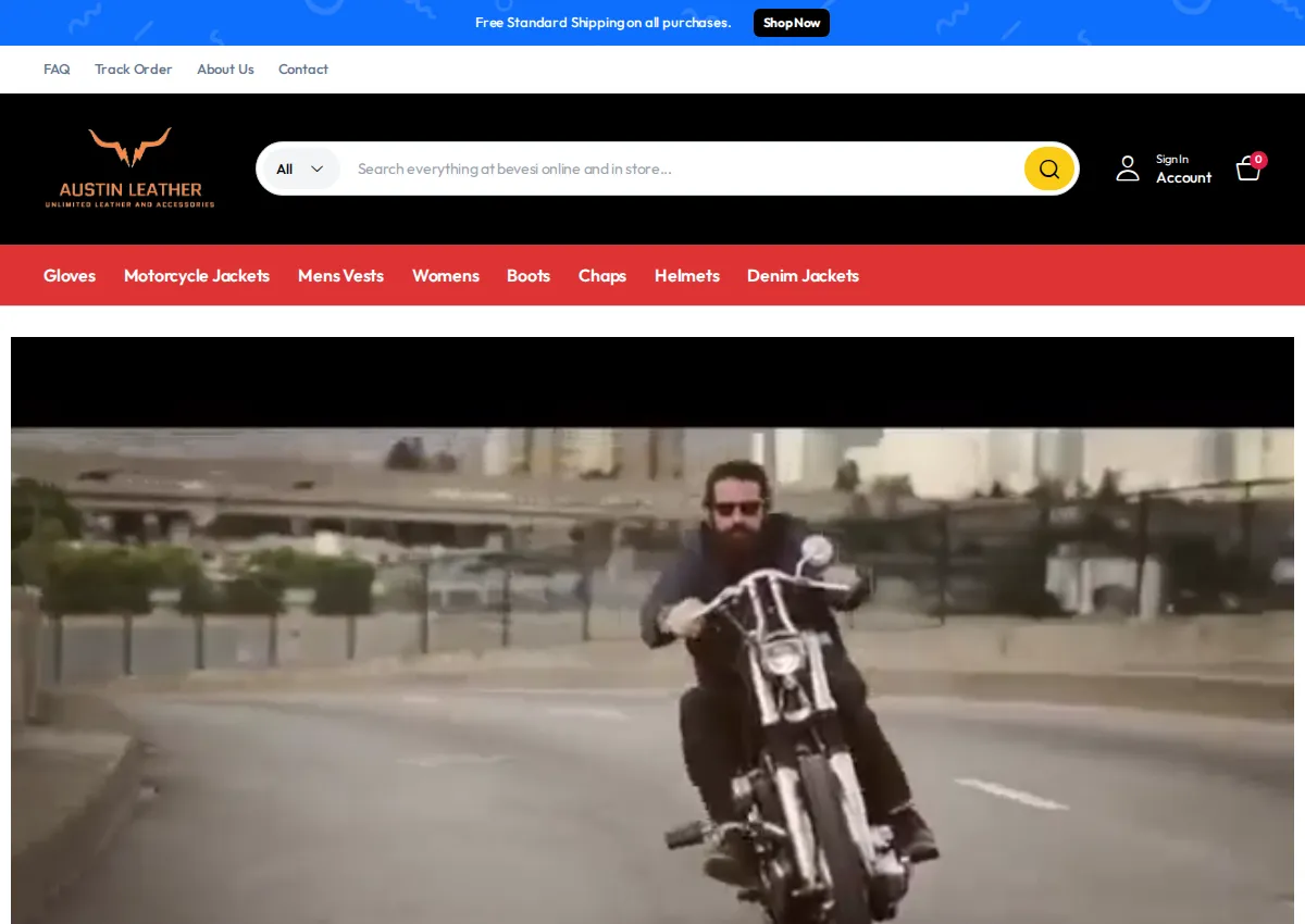 Store homepage