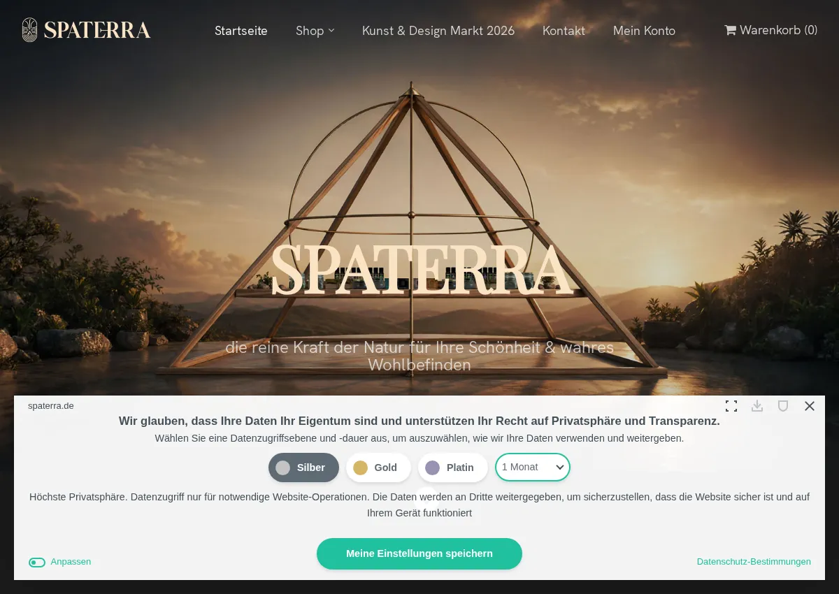 Store homepage