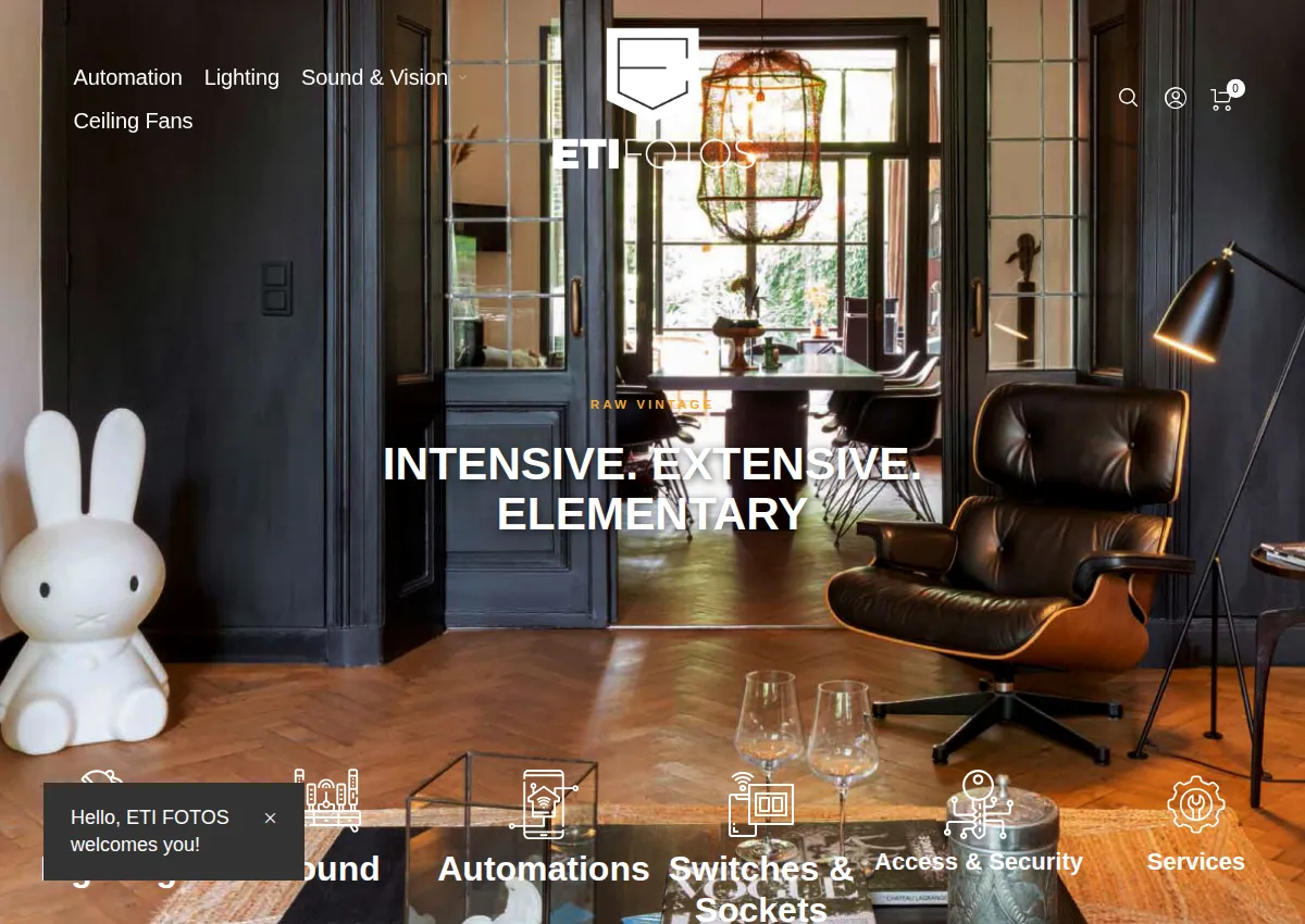 Store homepage