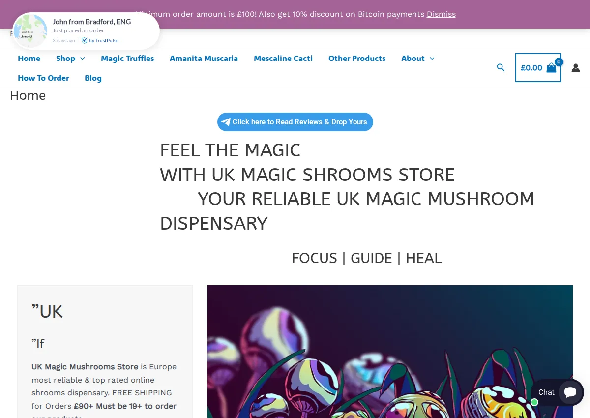 Store homepage