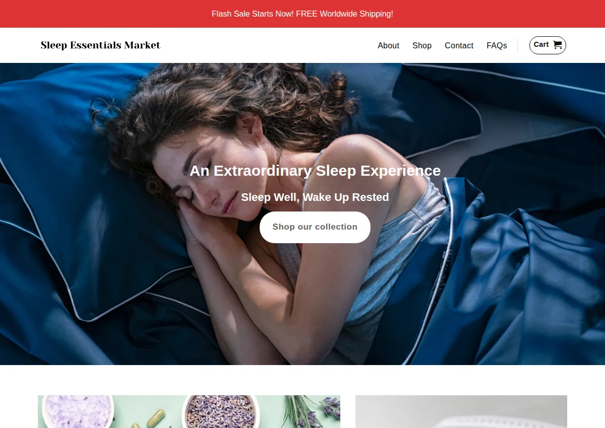 Store homepage