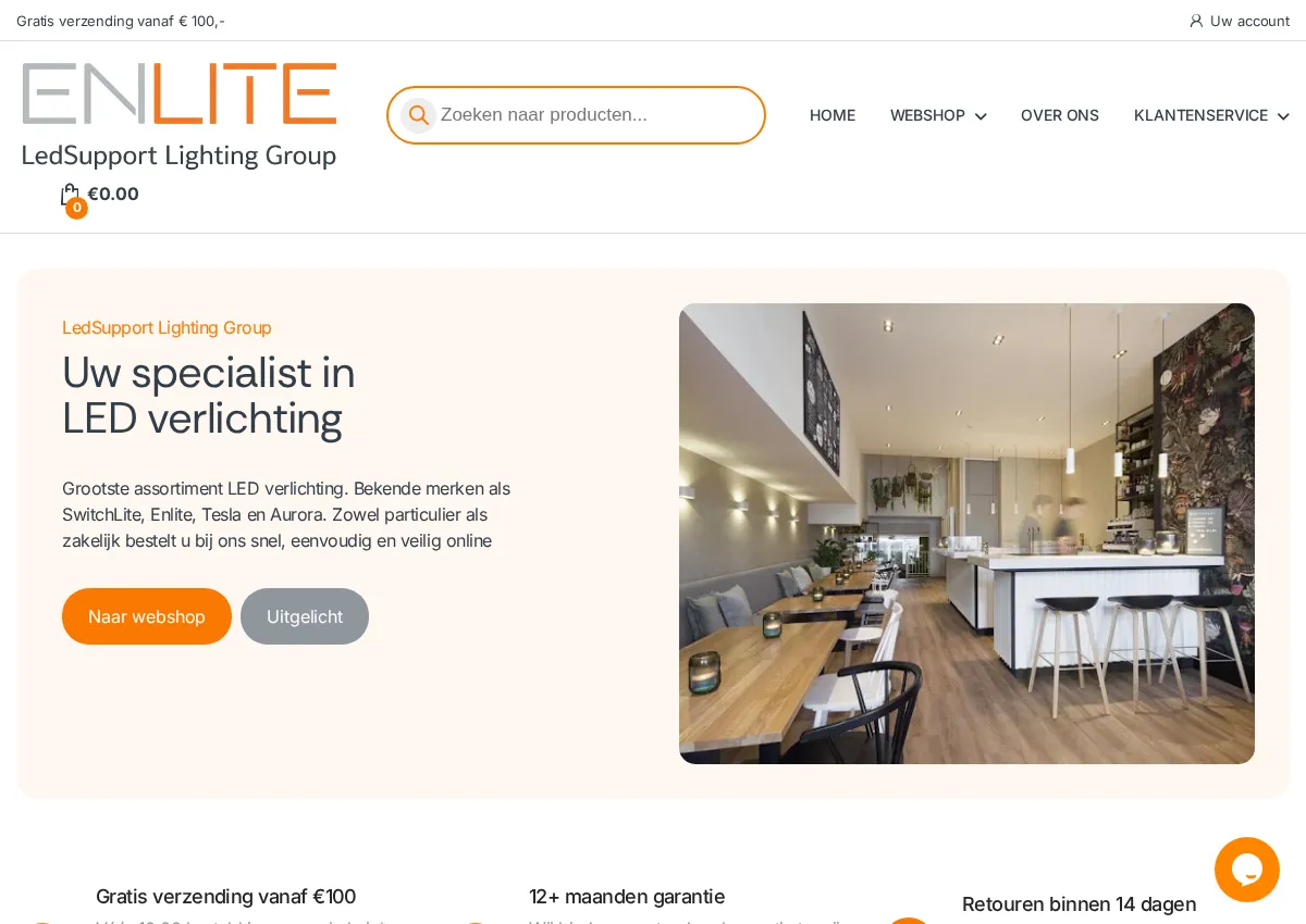Store homepage