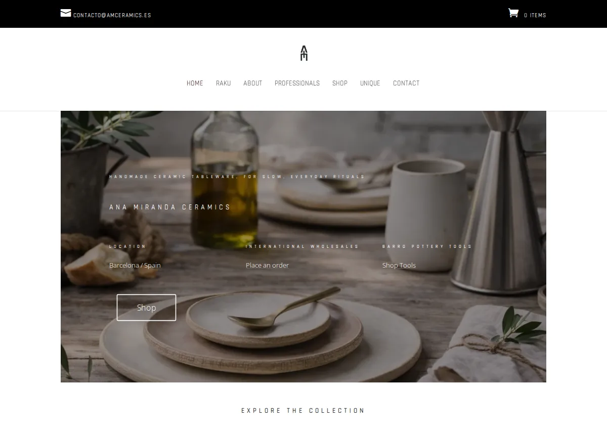 Store homepage