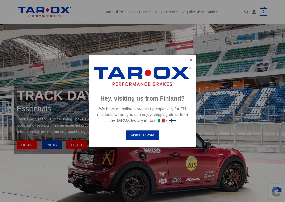 Store homepage