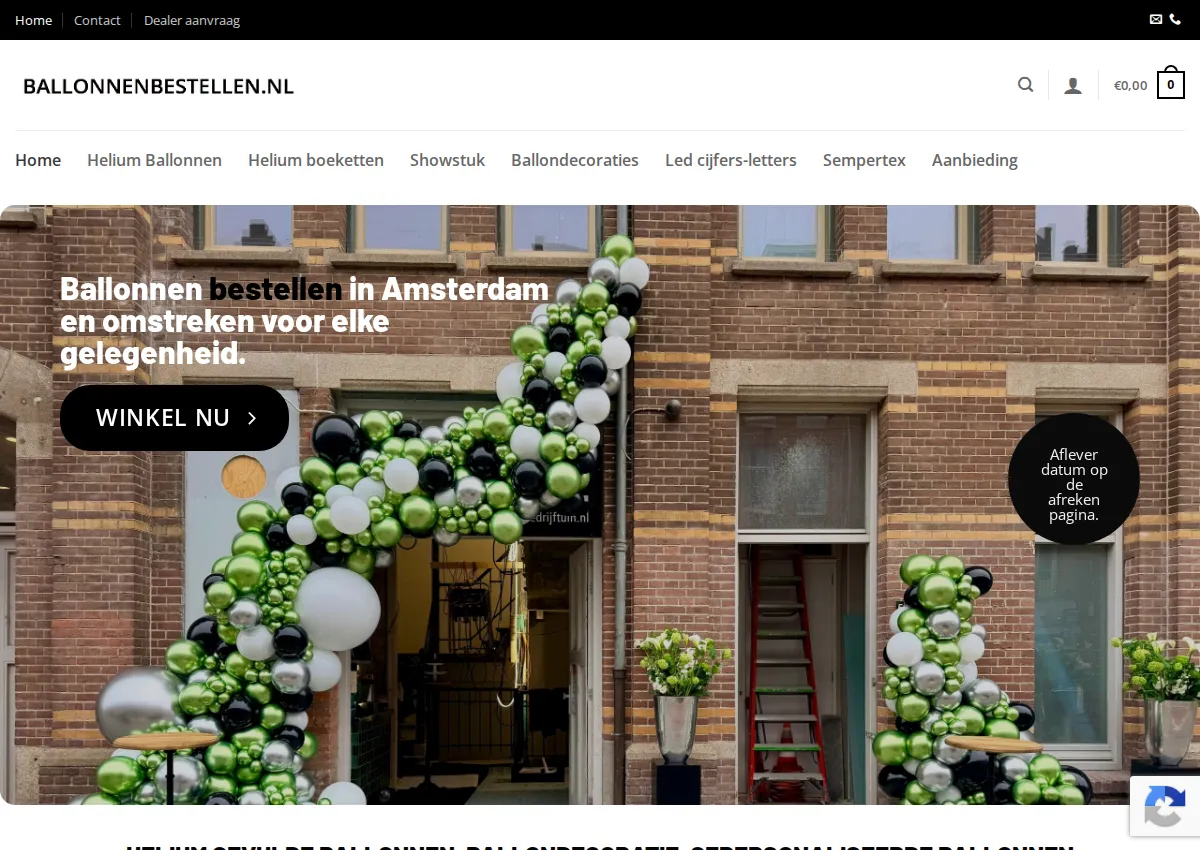 Store homepage