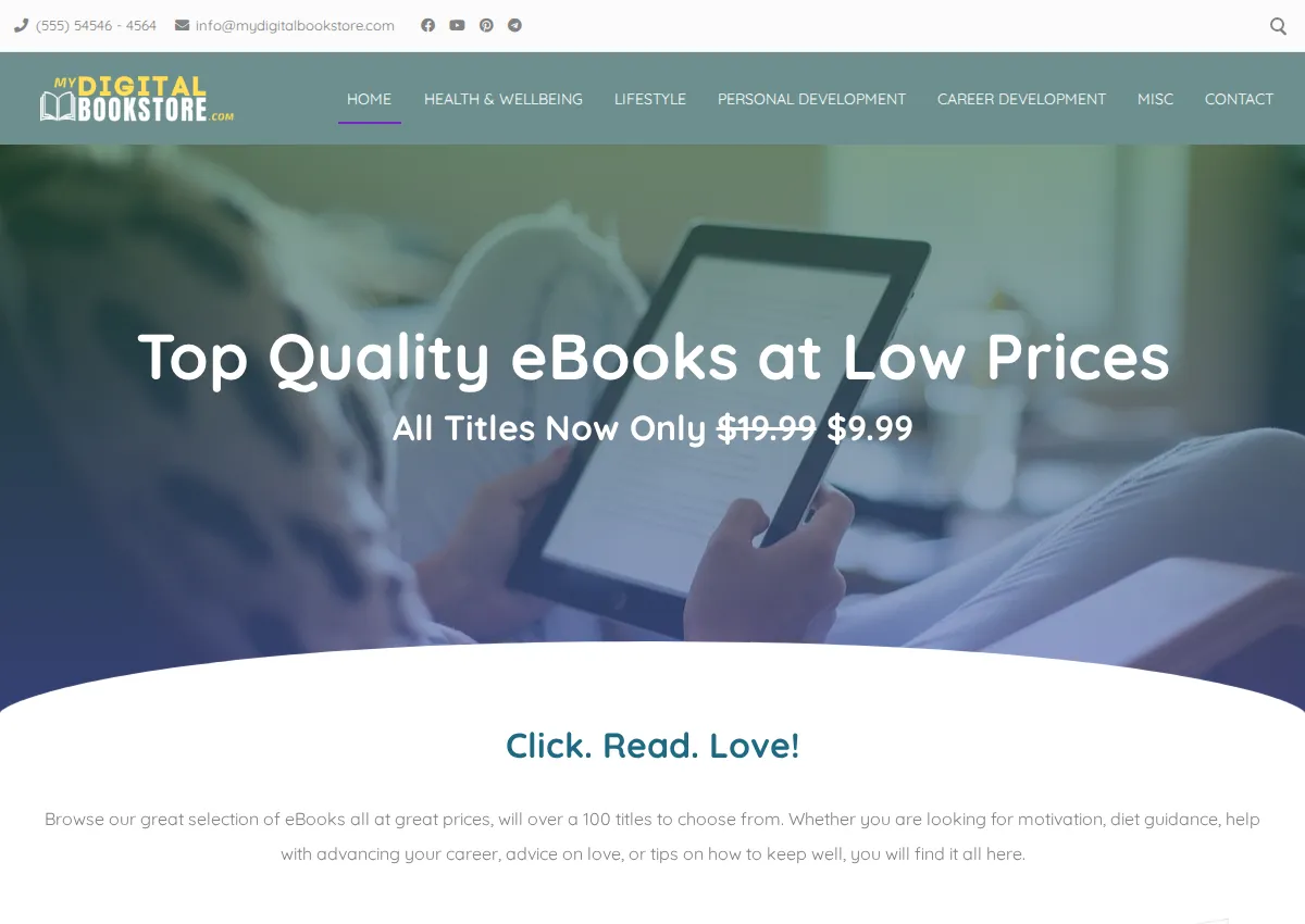 Store homepage