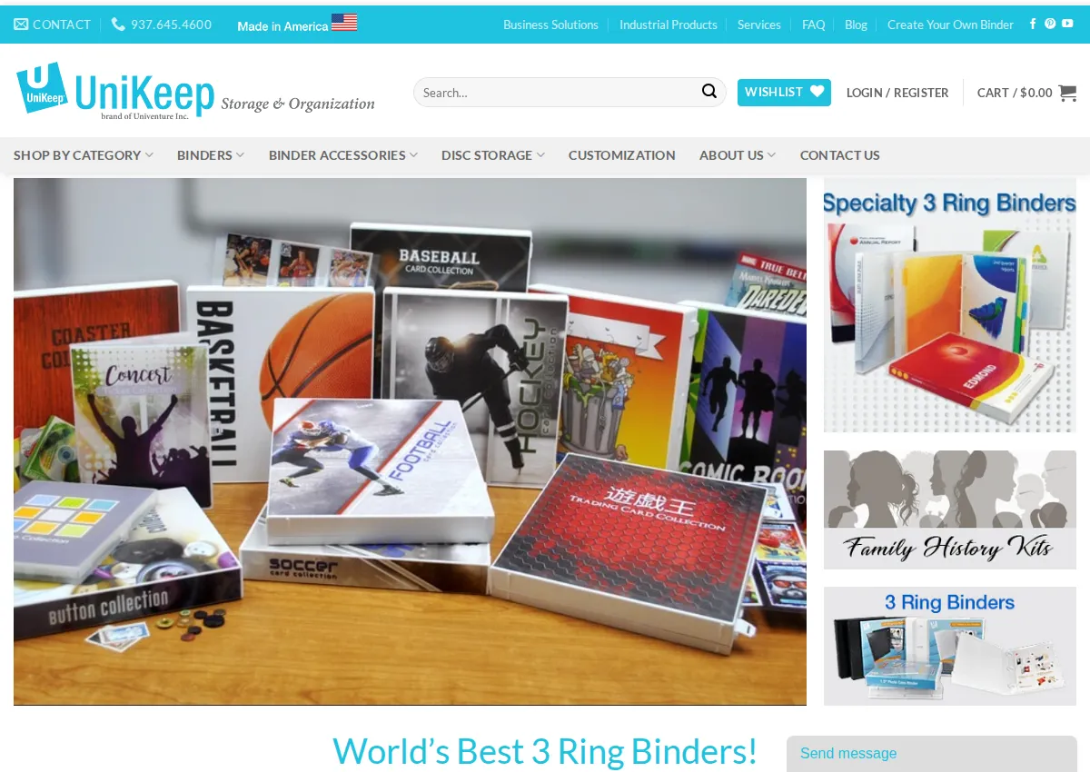 Store homepage