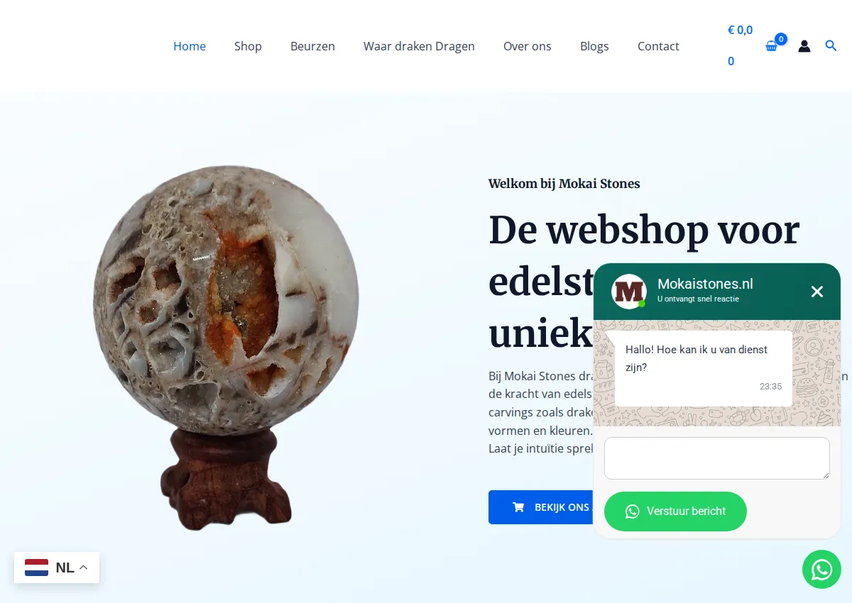 Store homepage