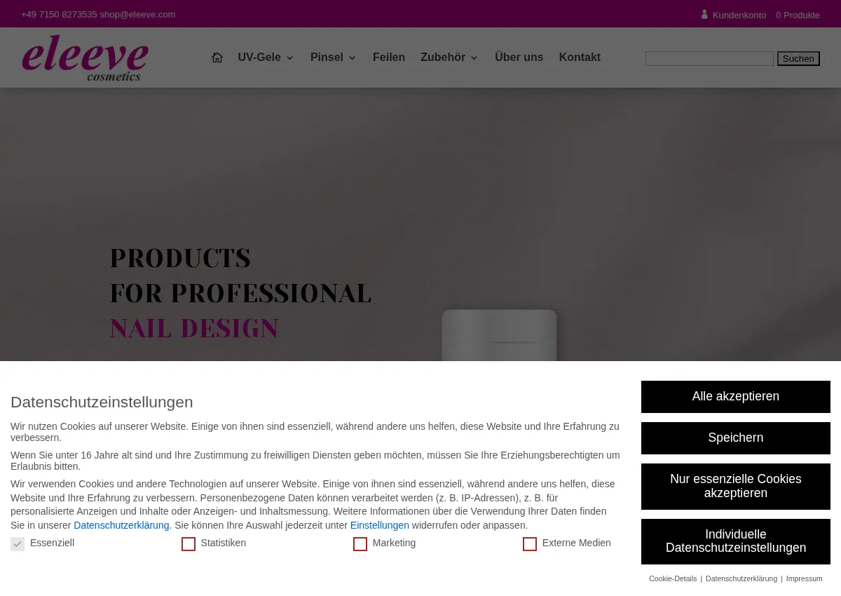 Store homepage