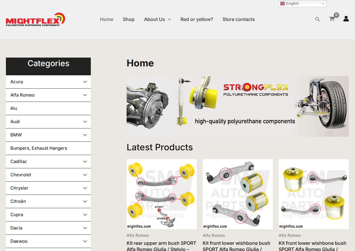 Store homepage