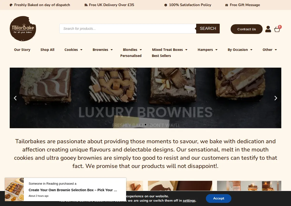 Store homepage