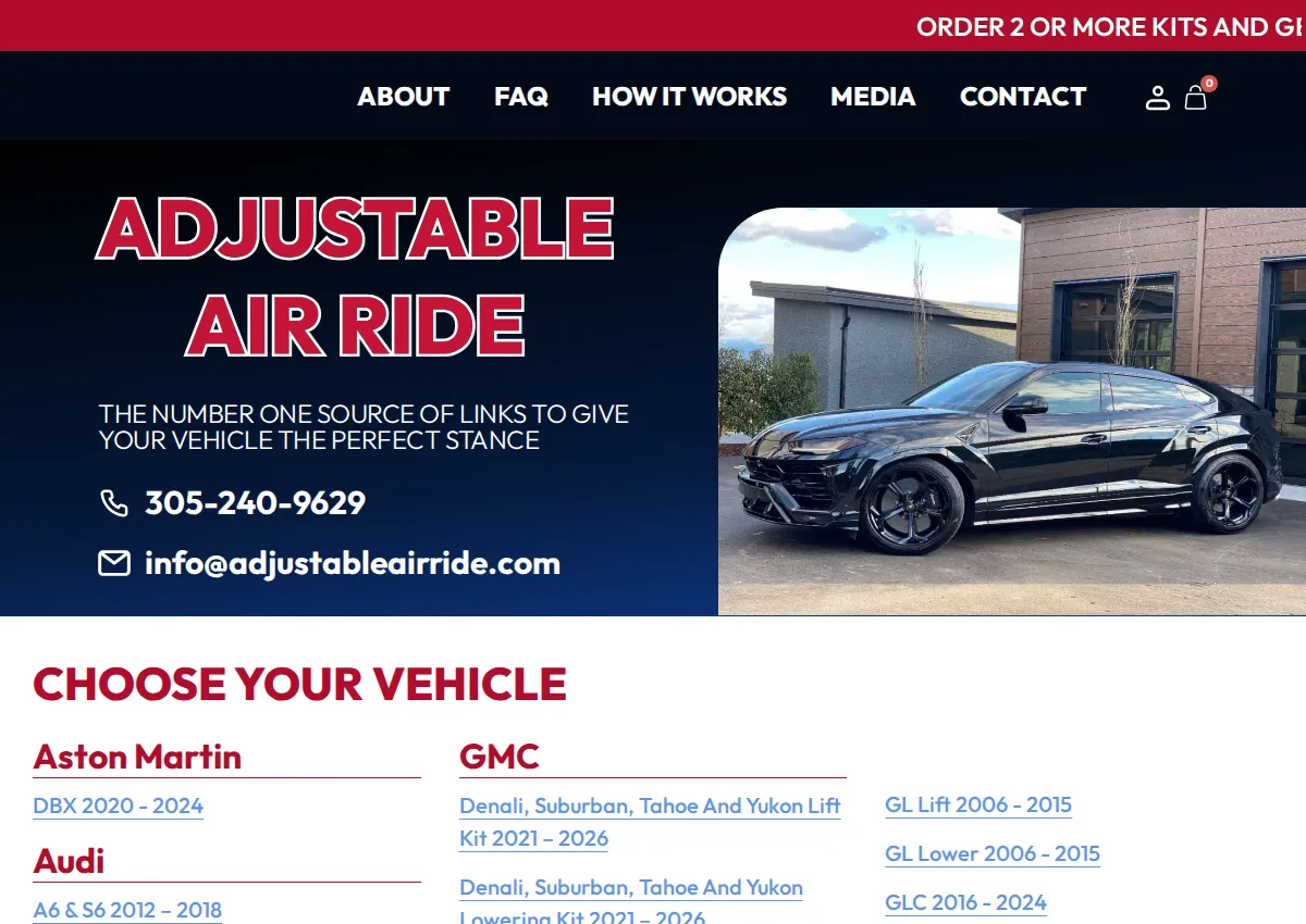 Store homepage