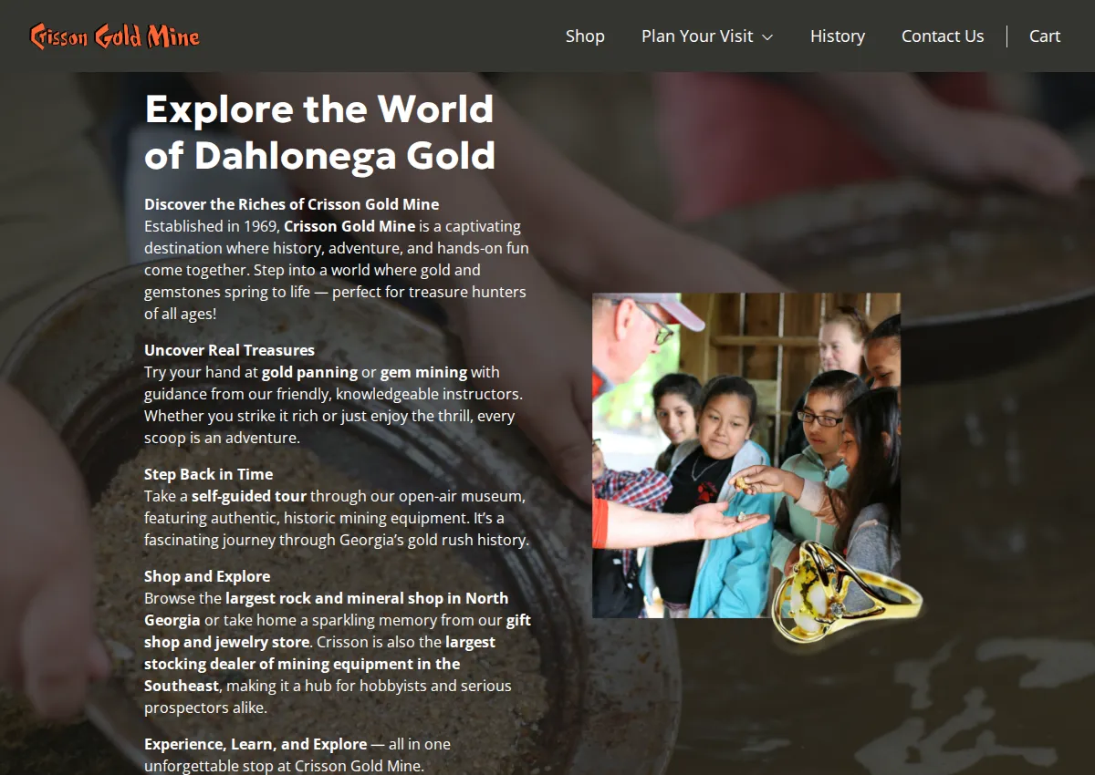 Store homepage