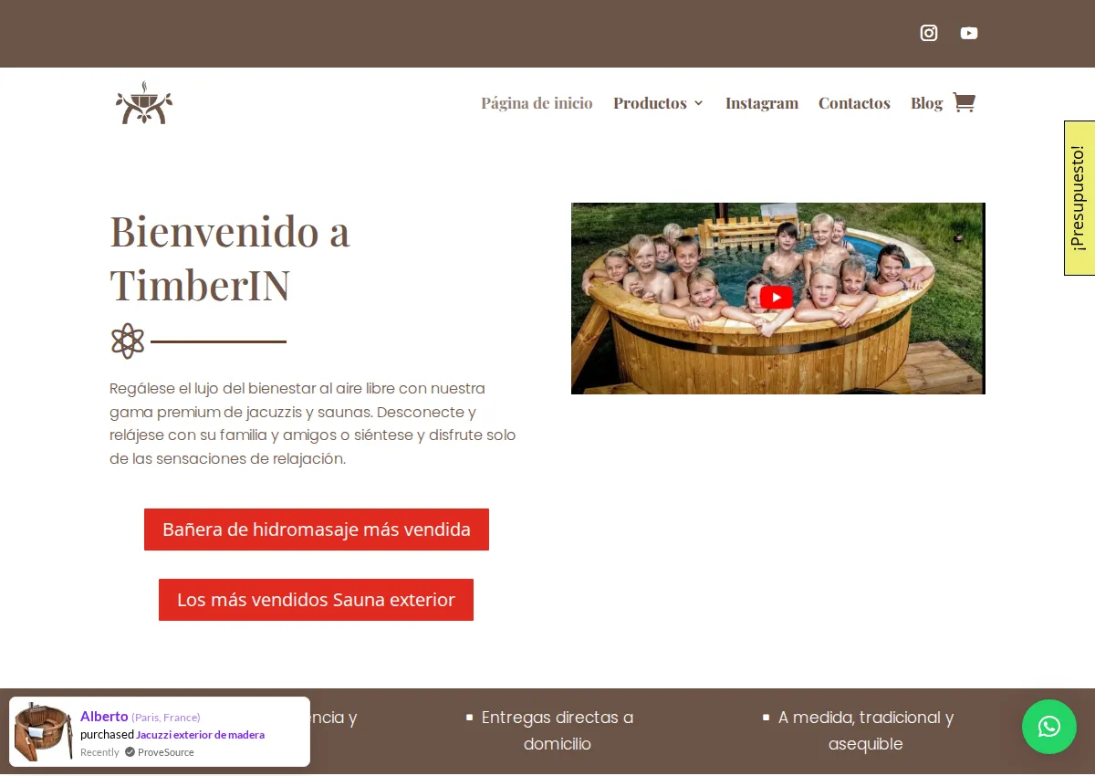 Store homepage