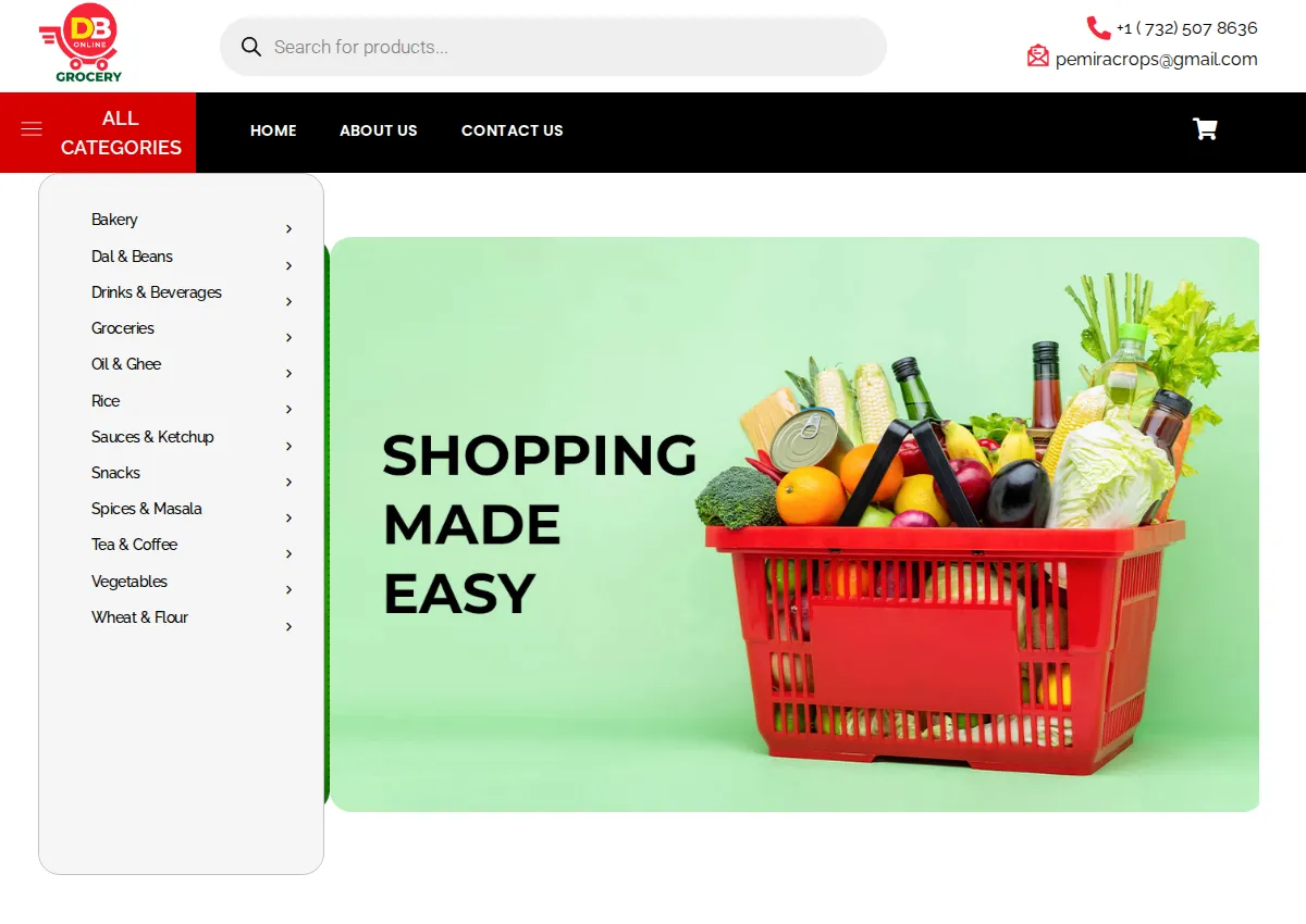 Store homepage