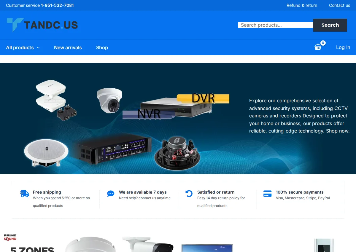 Store homepage