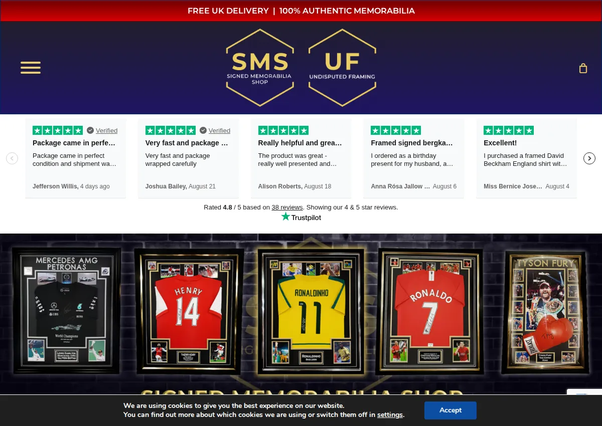 Store homepage