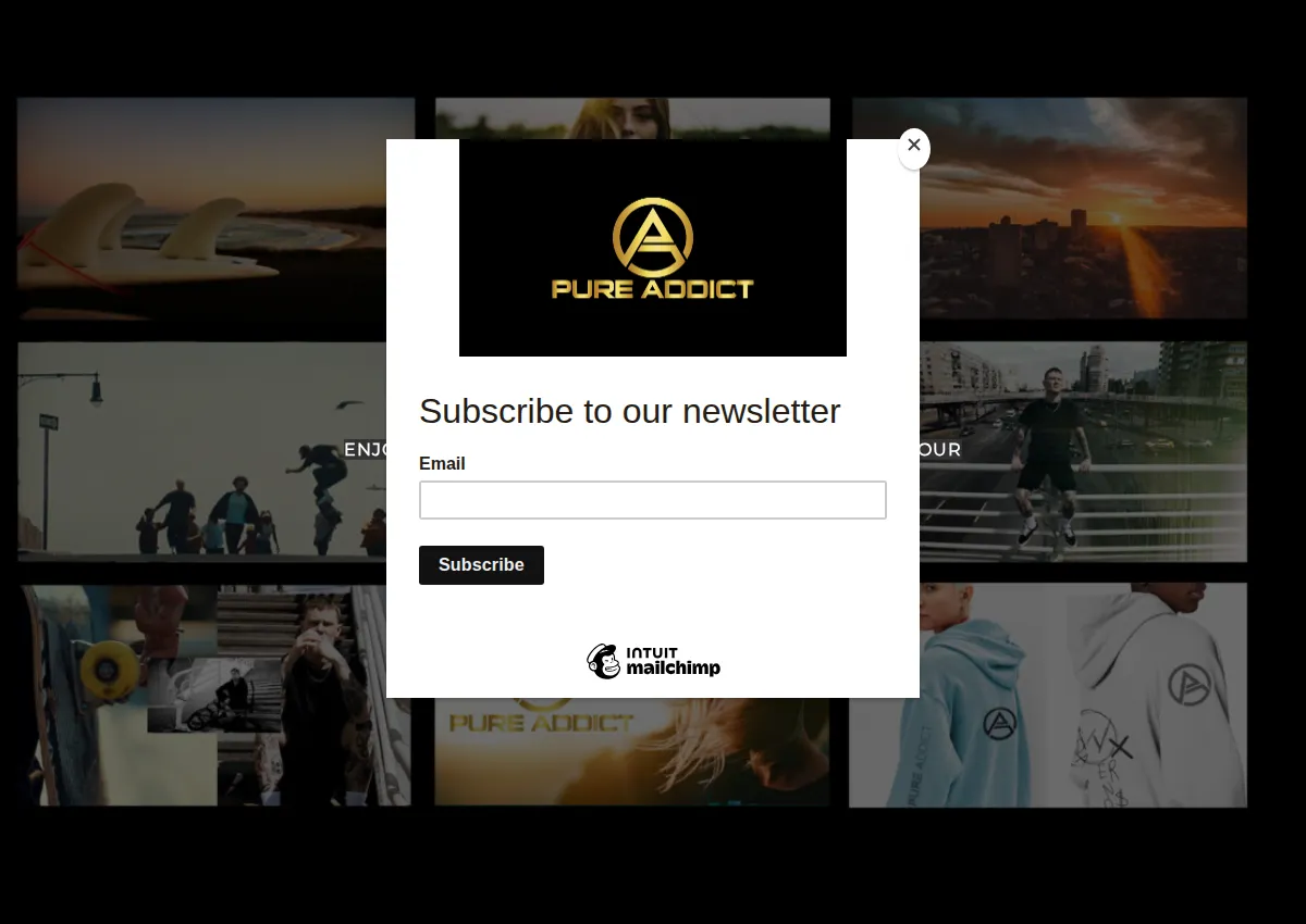 Store homepage