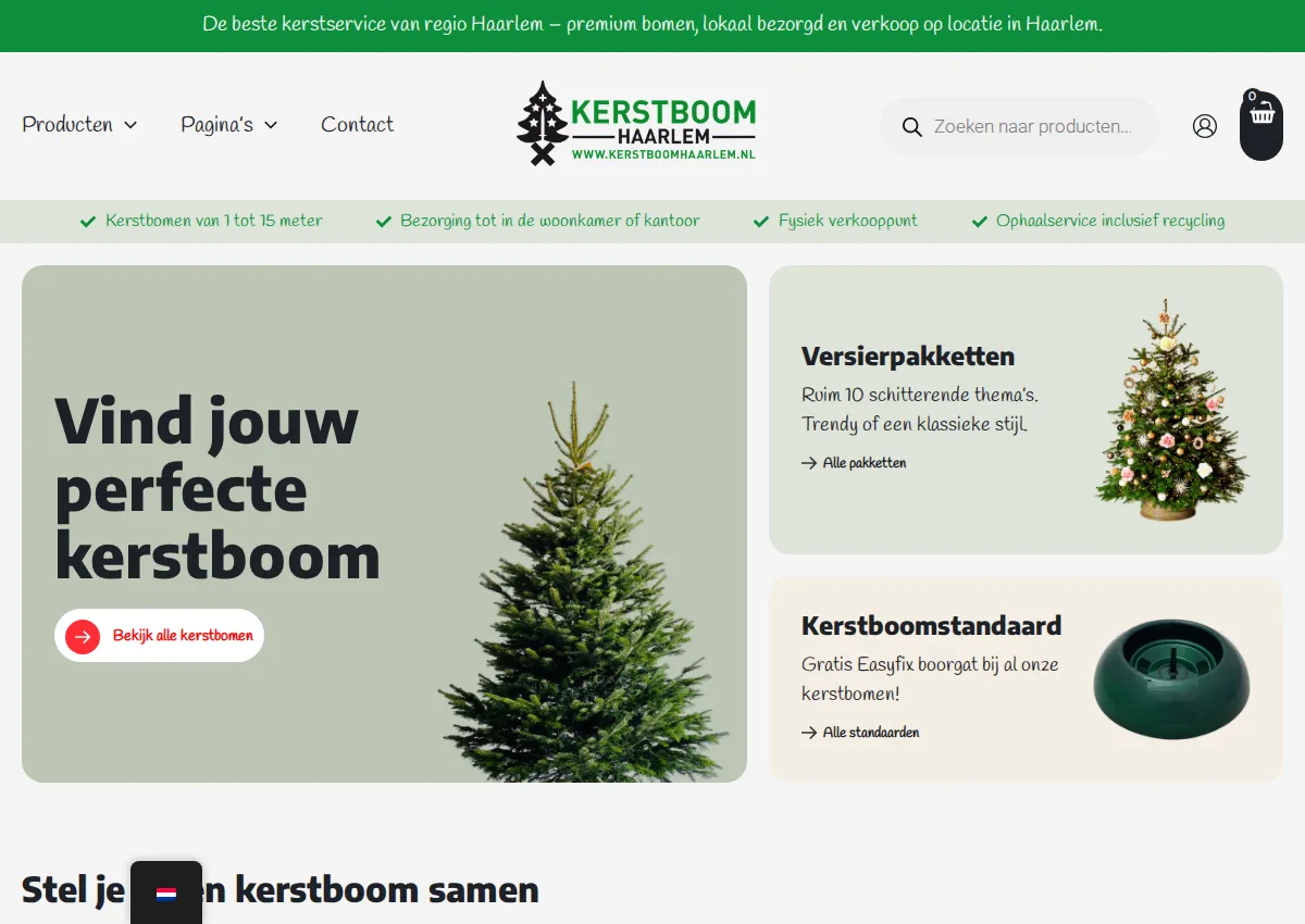 Store homepage